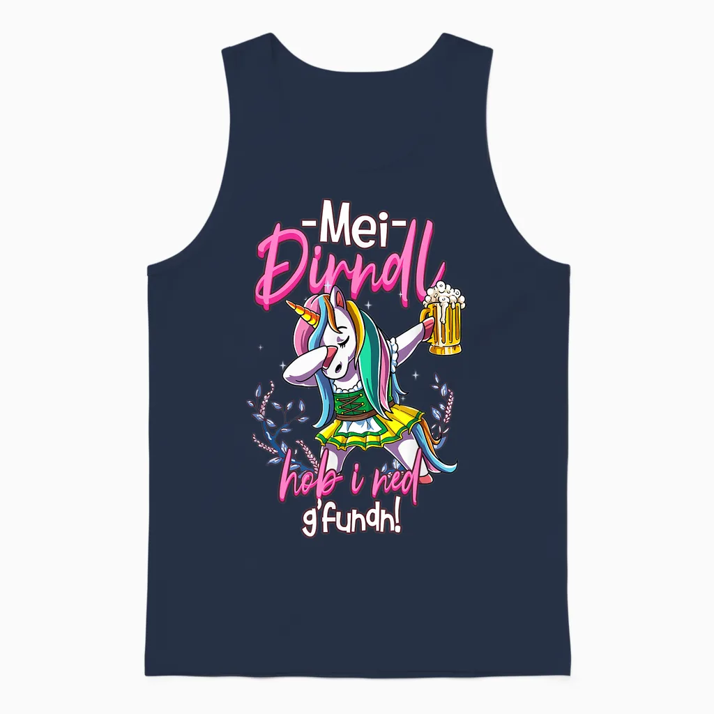Mei Dirndl Is in Da Wäsch Unisex Tank Top in Navy
