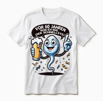 Vor 60 Jahren War Ich Mal Der Schnellste 60. Geburtstag Unisex T-Shirt - White