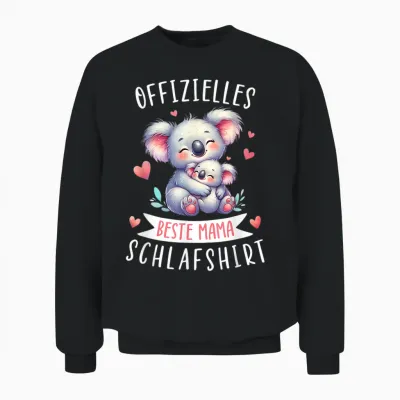 Offizielles Beste Mama Schlafshirt Muttertag Koalabär Mama Unisex Sweatshirt - Black