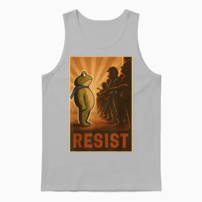 Portland Frog Protest for Men and Women Unisex Tank Top - Ash