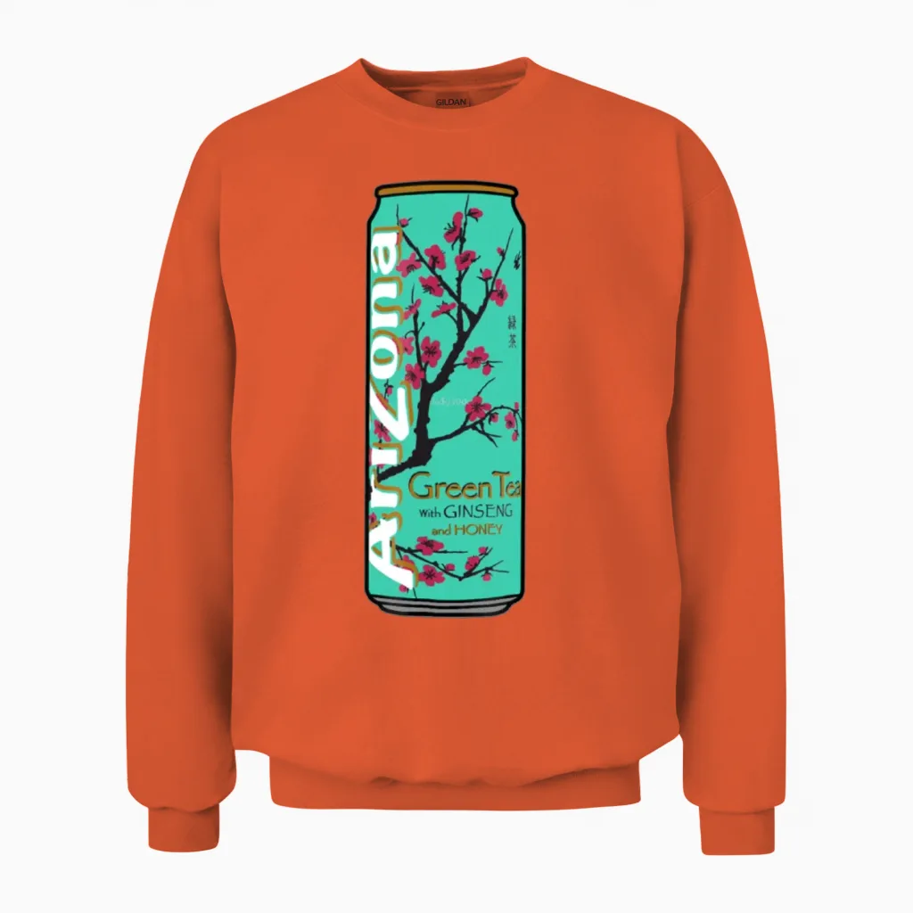 Arizona Ice Tea Funny Gift Idea Unisex Sweatshirt in Orange