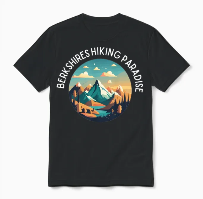 Berkshires Hiking Paradise & Outdoors Unisex T-Shirt in Black