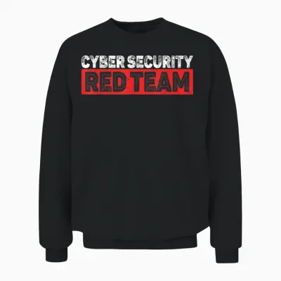 Red Team Cyber Security to Programmierer or Cyber Security Team Unisex Sweatshirt - Black