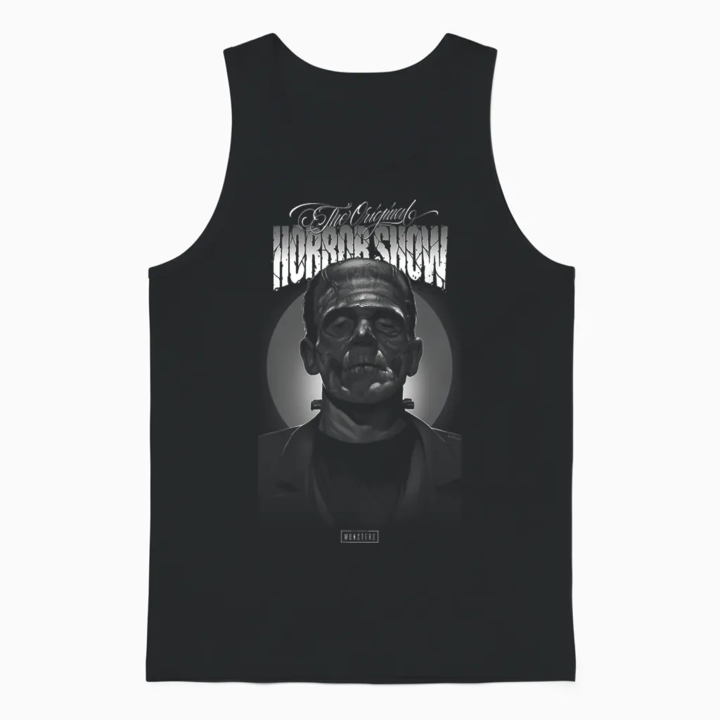Universal Monsters Frankenstein the Original Horror Show Unisex Tank Top in Black