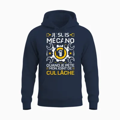 I Am Mechanic When I Fart My Ass Joint Loose Humor T-Shirt, Black, S Unisex Hoodie - Navy