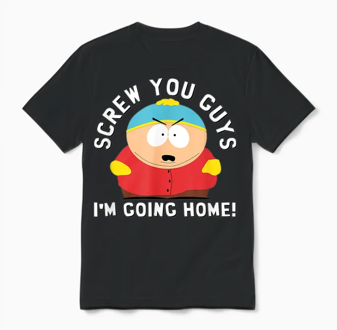 South Park Screw You Guys I'm Going Home Unisex T-Shirt in Black