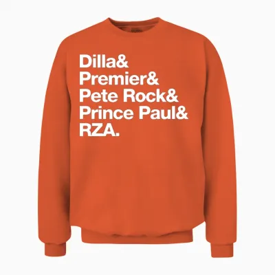 J Dilla Premier Pete Rock Prince Paul Rza Helvetic Unisex Sweatshirt - Orange