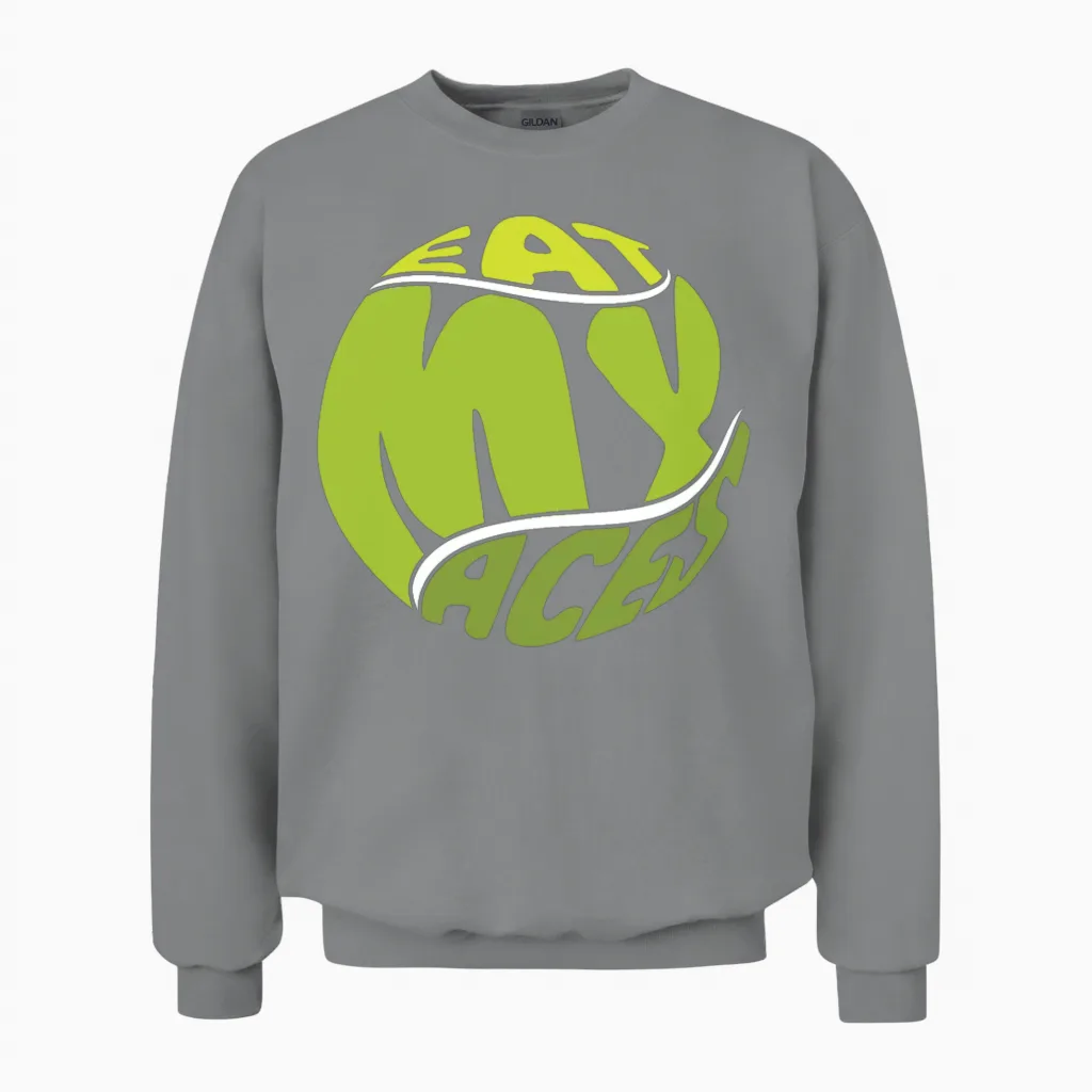 Tennis Funny Unisex Sweatshirt in Sport Grey