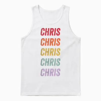 Chris T-Shirt, Black, S Unisex Tank Top - White
