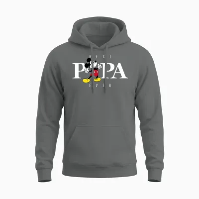 Disney Mickey Mouse Thumbs Up Best Papa Ever Father's Day Unisex Hoodie - Graphite Heather