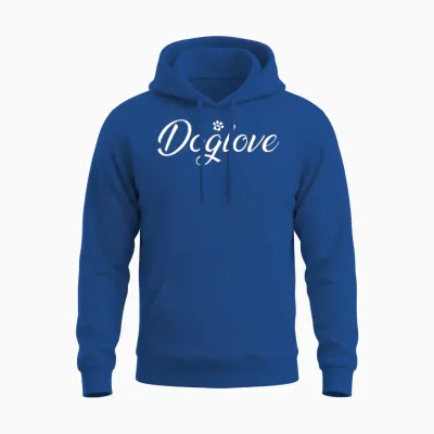 Dog Love with Dog Paw Unisex Hoodie - Royal