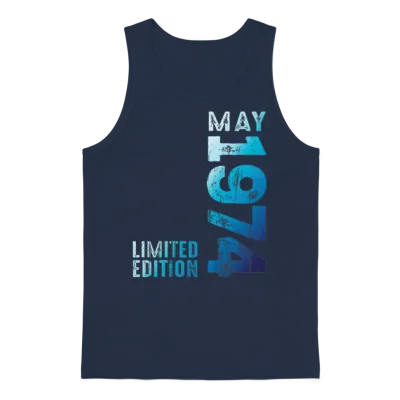 Cool Since May 1974 Year 1974 Retro Vintage 1974 Unisex Tank Top - Navy