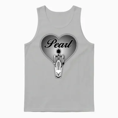 Pearl in Heart Unisex Tank Top - Ash