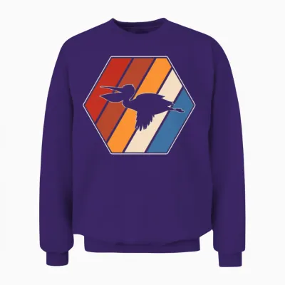 Pelican Retro Unisex Sweatshirt - Purple