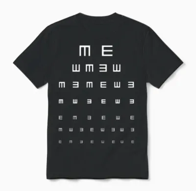 Vision Test Unisex T-Shirt - Black