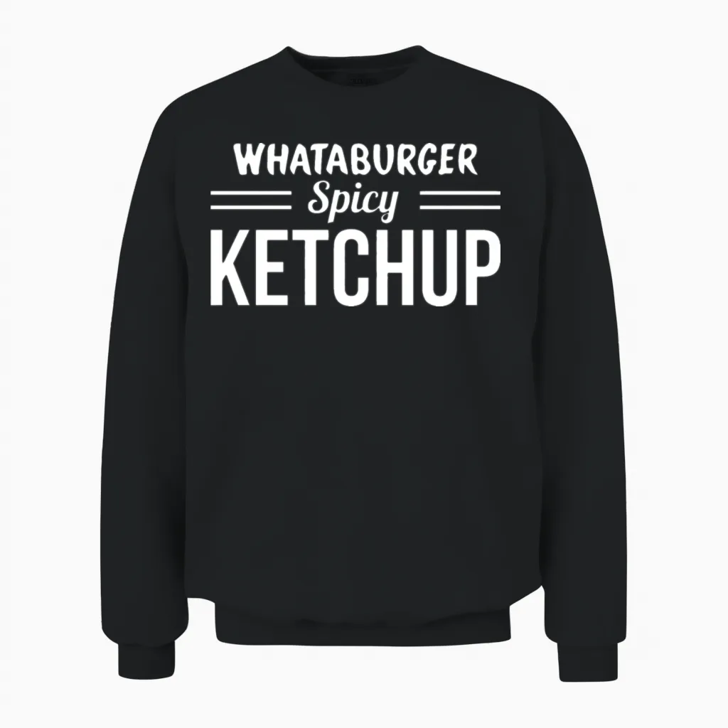 Whataburger Spicy Ketchup Unisex Sweatshirt in Black