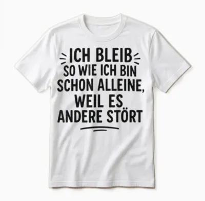 Ich Bleibe Allein So Wie Ich Schon Bin, Weil Es Andere Stört Unisex T-Shirt - White