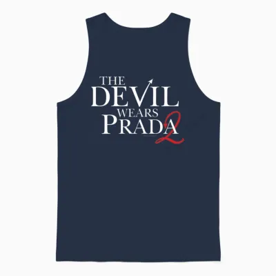 The Devil Wears Prada 2 Official Logo 2 as Red Devil's Tail T-Shirt Haut De Gamme Unisex Tank Top - Navy