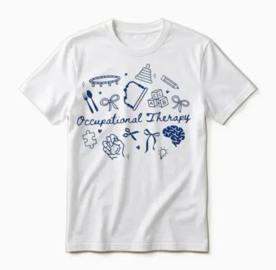 Women Occupational Therapy Doodle Ots Back to School Ota Unisex T-Shirt - White