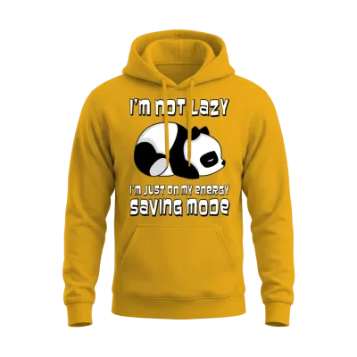 Saving Mode Panda Unisex Hoodie - Gold