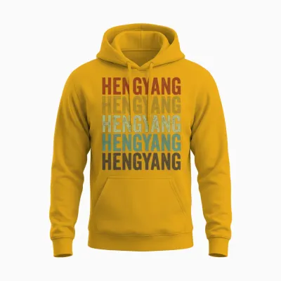 Hengyang China Retro Vintage Unisex Hoodie - Gold
