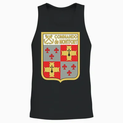 Montfort Commando Des Forces Spéciales Militaires Françaises T-Shirt Haut De Gamme Unisex Tank Top - Black