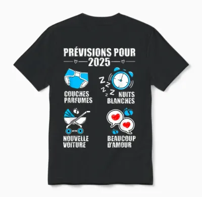 Man Soon Dad 2025 Announcement Humor, Gift Future Dad 2025 T-Shirt, Black, S Unisex T-Shirt - Black