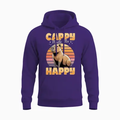 Funny Capybara Unisex Hoodie - Purple