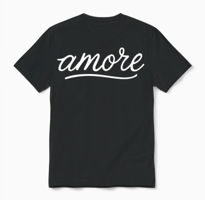 Amore T-Shirt, Black, S Unisex T-Shirt in Black