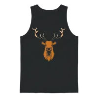Deer Head Deer Antlers Deer Antlers Unisex Tank Top - Black – 1