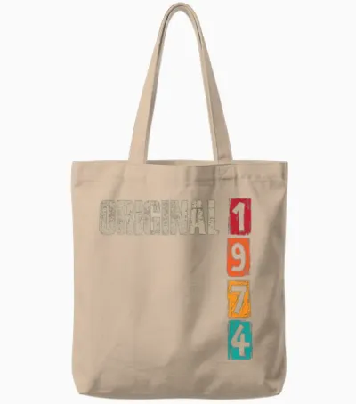 1974 Vintage Tote Bags - Natural