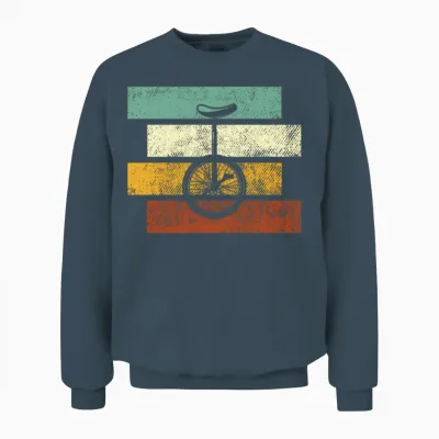 Unicycle Retro Unisex Sweatshirt - Dark Heather