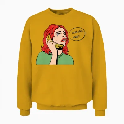 Retro Lady Unisex Sweatshirt - Gold