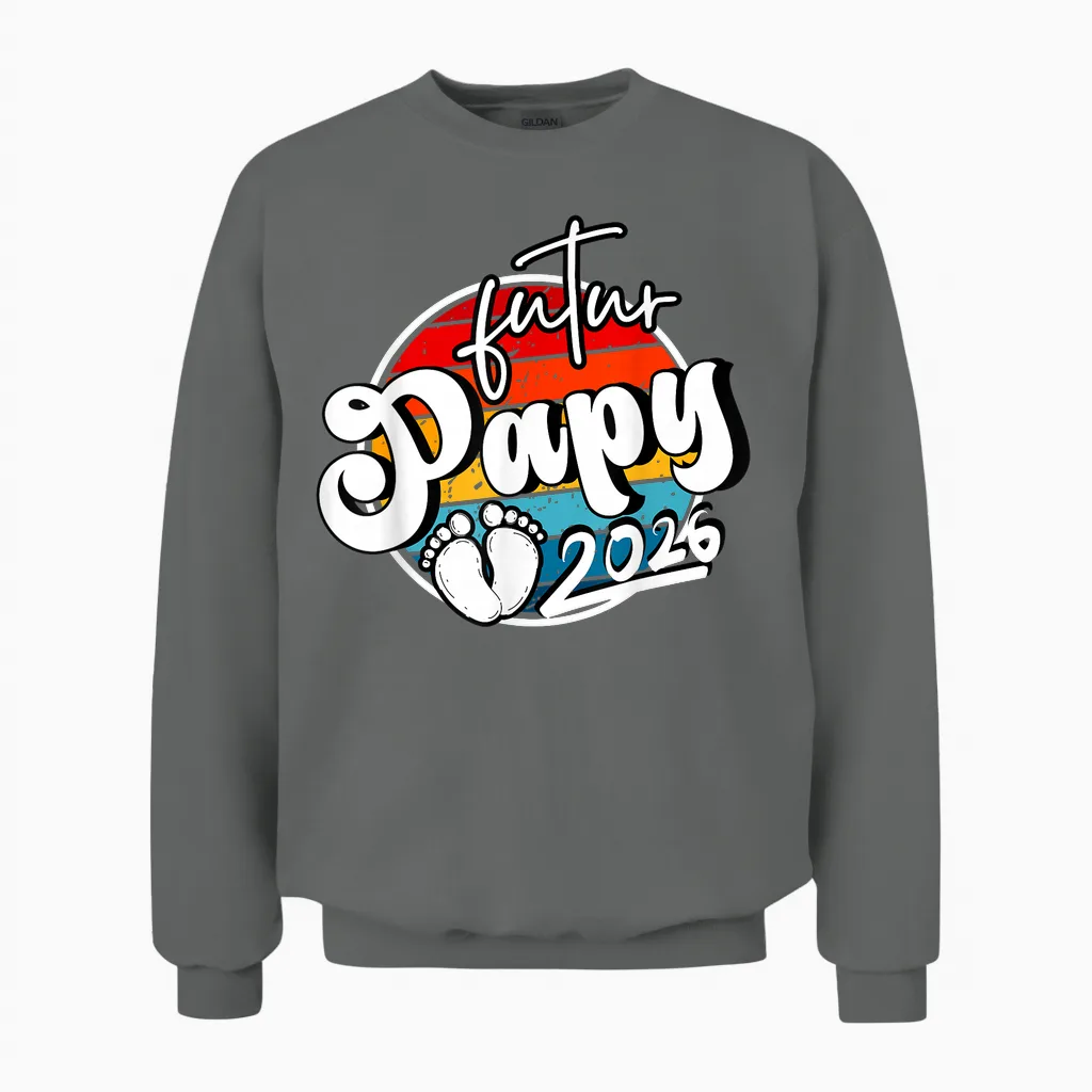 Man Announcement Pregnancy Grand Parents, Gift Future Grandpa 2026 Unisex Sweatshirt in Graphite Heather