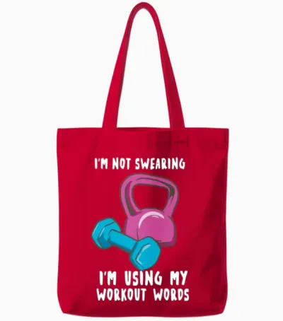 Funny Workout Funny Gym Physiotherapy Tote Bags - Red