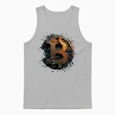 Bitcoin Design Vintage Btc Crypto and Bitcoin T-Shirt, Black Unisex Tank Top - Ash