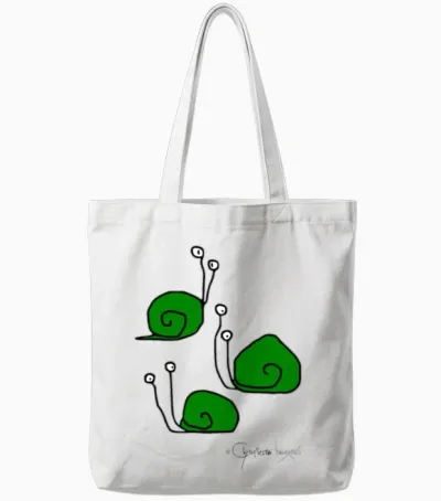 Snailmeeting - Cochleae Conventus Tote Bags - White