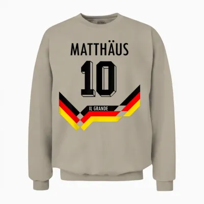 Matthäus #10 Deutschland Fußball Fans Unisex Sweatshirt - Sand