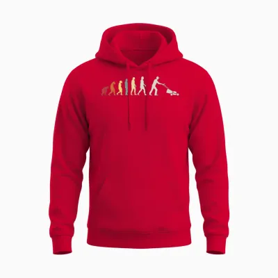Rasenmäher Gärtner Retro Rasenmähen Evolution Garten Rasen Unisex Hoodie - Red