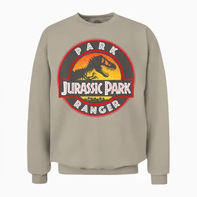 Jurassic Park Ranger Danger Symbol Mit Orangefarbenem Farbverlauf Unisex Sweatshirt - Sand
