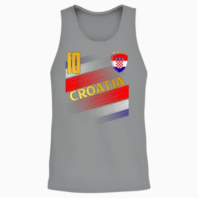 Croatia Flag Lovers of Croatian Pride T-Shirt, Black, S Unisex Tank Top - Sport Grey