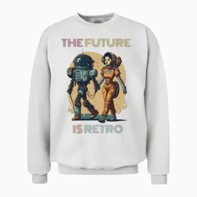 The Future Is Retro Unisex Sweatshirt - White