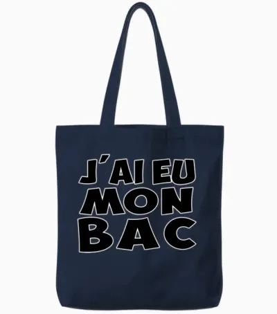 Bac Funny Tote Bags - Navy