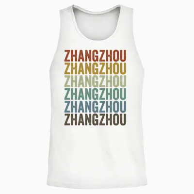 Zhangzhou China Retro Vintage Unisex Tank Top - White