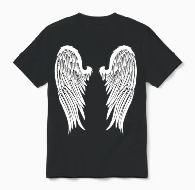 Angel Wings Unisex T-Shirt - Black