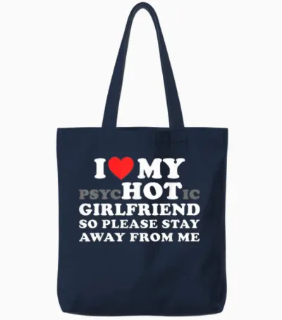 Liebe Meine Psychische Freundin Also Bitte Bleib Weg Von Mir Tote Bags - Navy