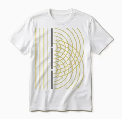 Double Slit Light Wave Particle Unisex T-Shirt - White