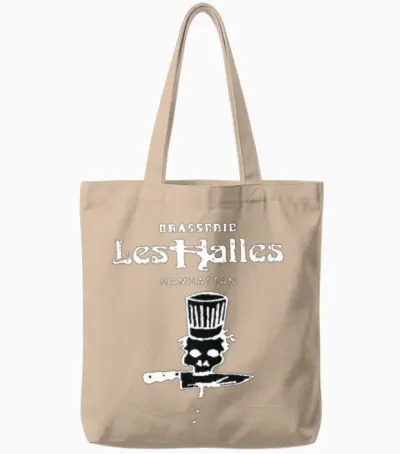 Vintage Looking Brasserie Les Halles Tote Bags - Natural