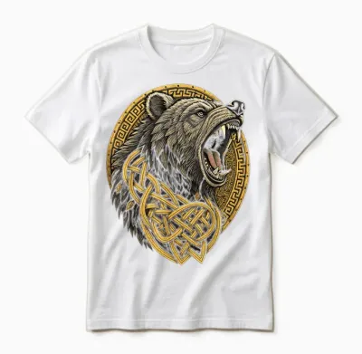 Ours Scandinave Noué – Ours Viking Unisex T-Shirt - White