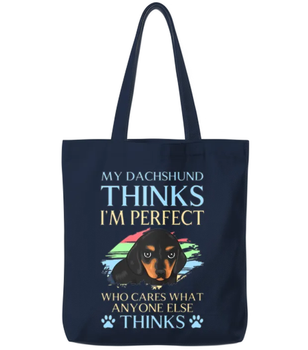 Dog Dogs Fox Dog Breed β Lovers Gift Tote Bags - Navy